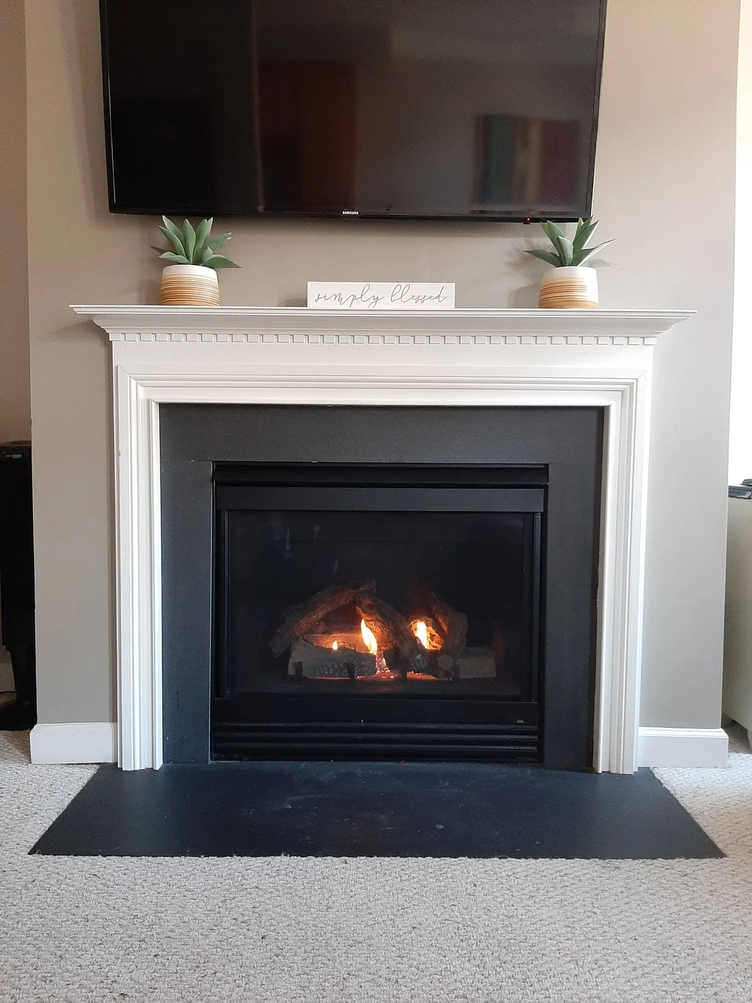 Minimalist fireplace